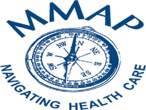 Compass with "MMAP" above and "Navigating Health Care" below